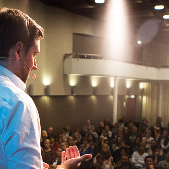 juergen speaking at an event
